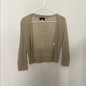 Rue21 Light Brown Open-Knit Cardigan